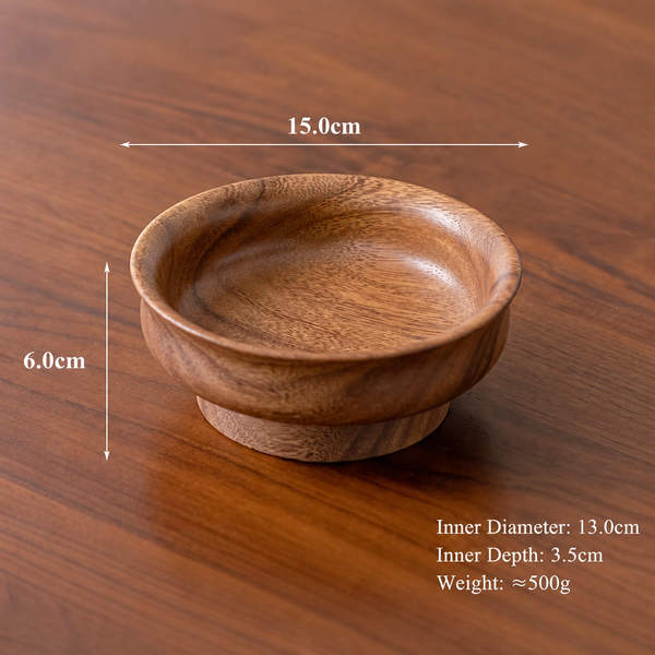 Walnut Wood Serving Bowl – Small & Large Decorative Snack Dish