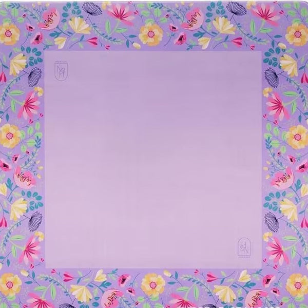 Purple Floral Diatom Mud Table Mat – Stain Resistant Wear Resistant Mahjong Game Pad