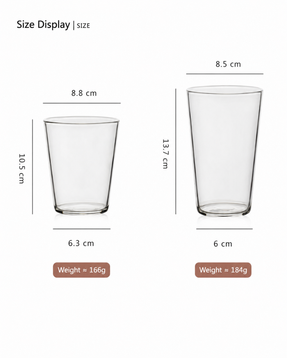 Handmade High Borosilicate Glass Tumbler – Thickened Clear Drinking Cup