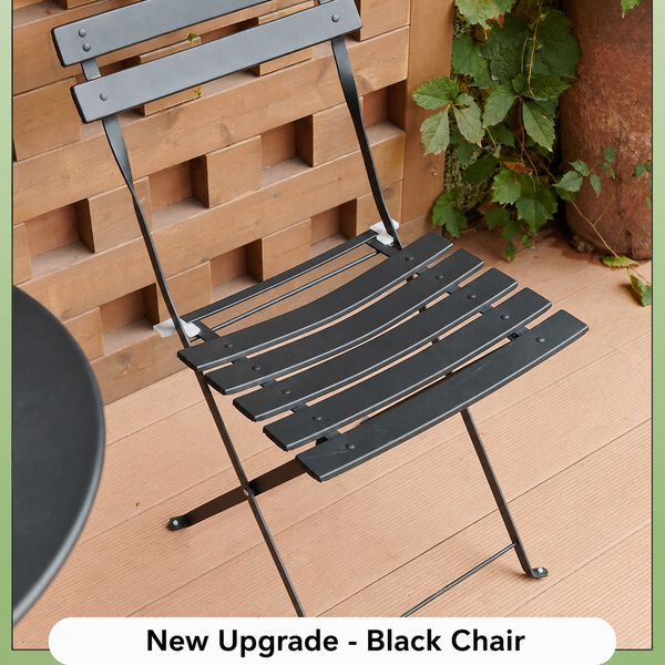 Foldable Bistro Patio Table & Chair Set – Anti-Scratch Carbon Steel Outdoor Balcony Furniture