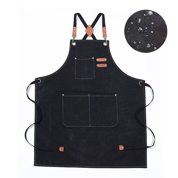 Thick Canvas Waterproof Oil-Resistant Work Denim Apron