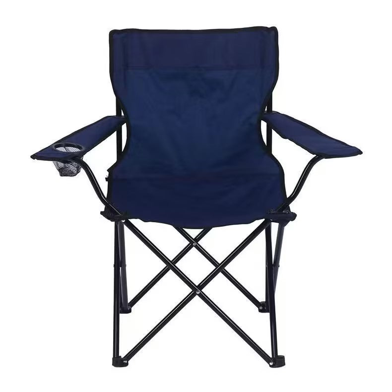 Portable Outdoor Folding Camping Chair with Cup Holder, Heavy Duty Foldable Lawn Chair