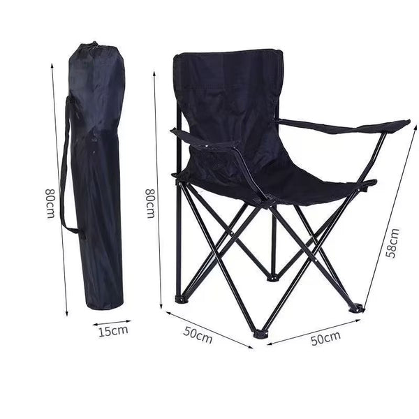 Portable Outdoor Folding Camping Chair with Cup Holder, Heavy Duty Foldable Lawn Chair