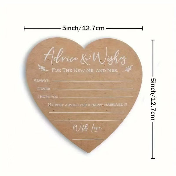 Kraft Heart Card Wedding Party Message Card