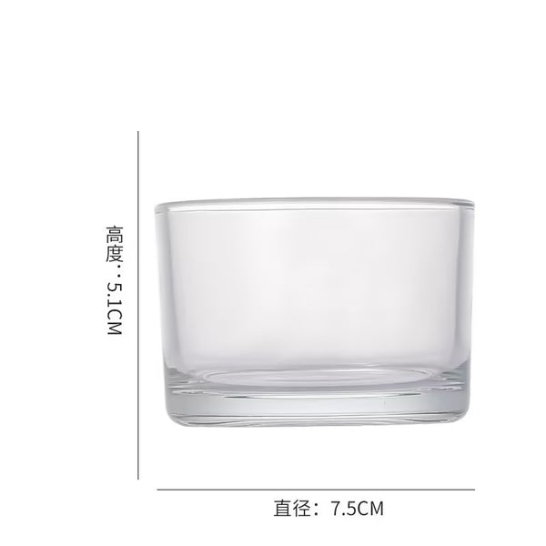 Clear Thick Glass Candle Holder – Heat Resistant Tea Light Cup