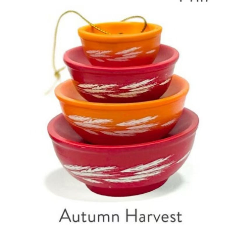 Stacked Bowl Resin Ornament Christmas Party Decoration