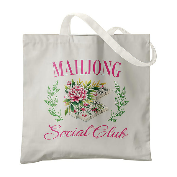 Mahjong Canvas Tote Bag – Chinese Culture Inspired Shopping Bag for Everyday Carry & Gift Giving
