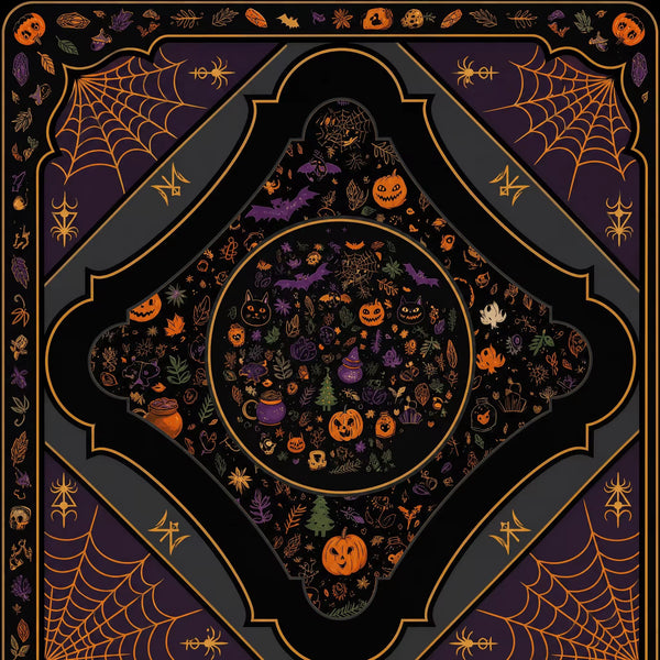 Halloween Mahjong Mat – American Style Game Table Pad with Non Slip, Noise Reducing & Custom Design Options