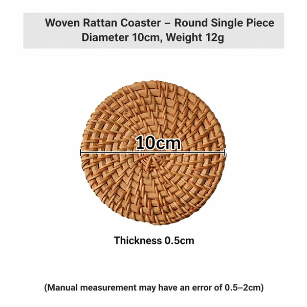Woven Seagrass Table Mat – Round Natural Placemat Heat Resistant Trivet Non-Slip Rustic Dining Decor