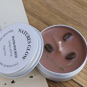 Dried Flower Scented Candle in Silver Tin