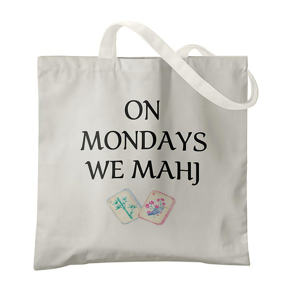 Mahjong Canvas Tote Bag – Chinese Culture Inspired Shopping Bag for Everyday Carry & Gift Giving