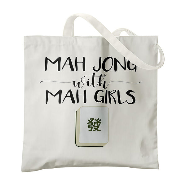 Mahjong Canvas Tote Bag – Chinese Culture Inspired Shopping Bag for Everyday Carry & Gift Giving