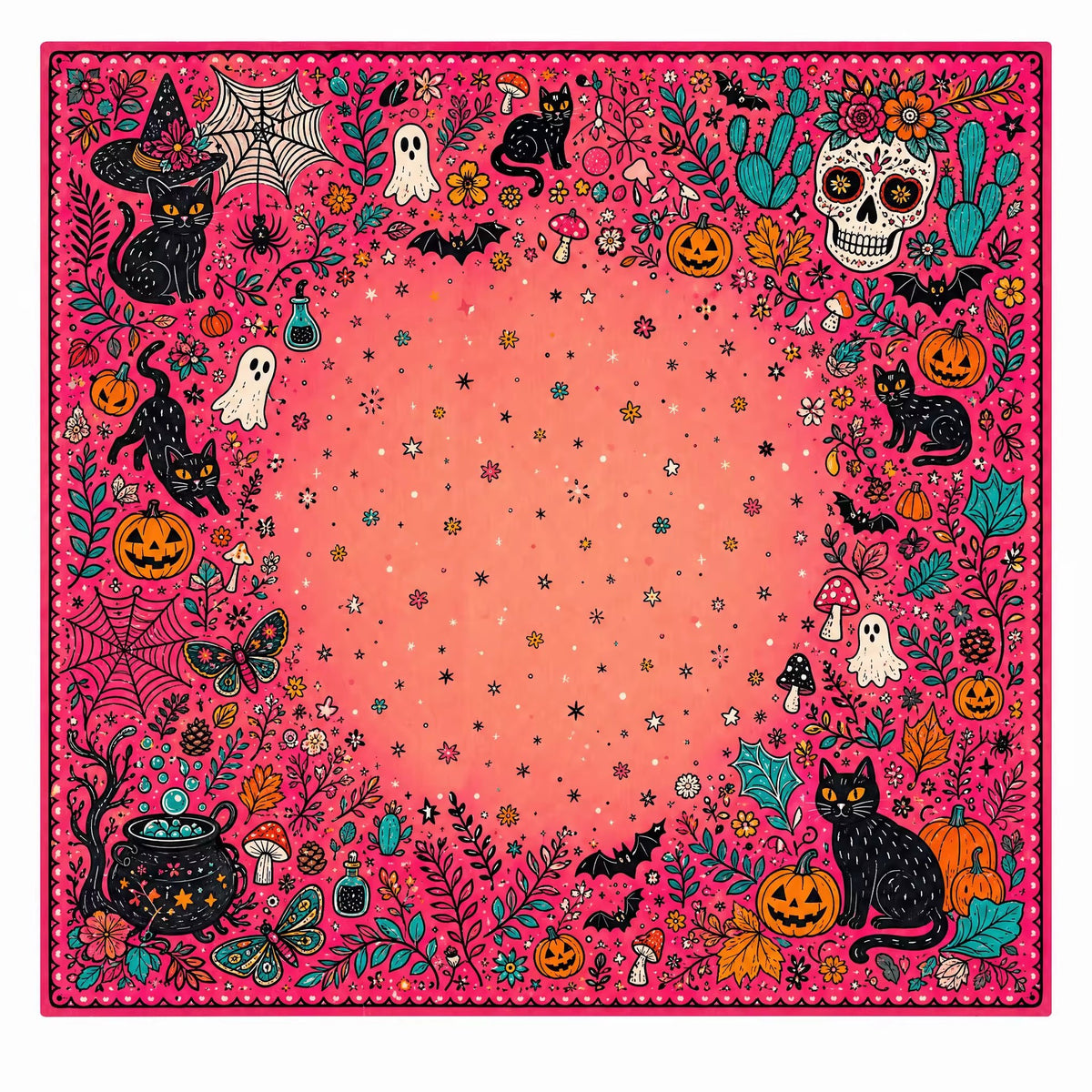 Halloween Mahjong Mat – American Style Game Table Pad with Non Slip, Noise Reducing & Custom Design Options