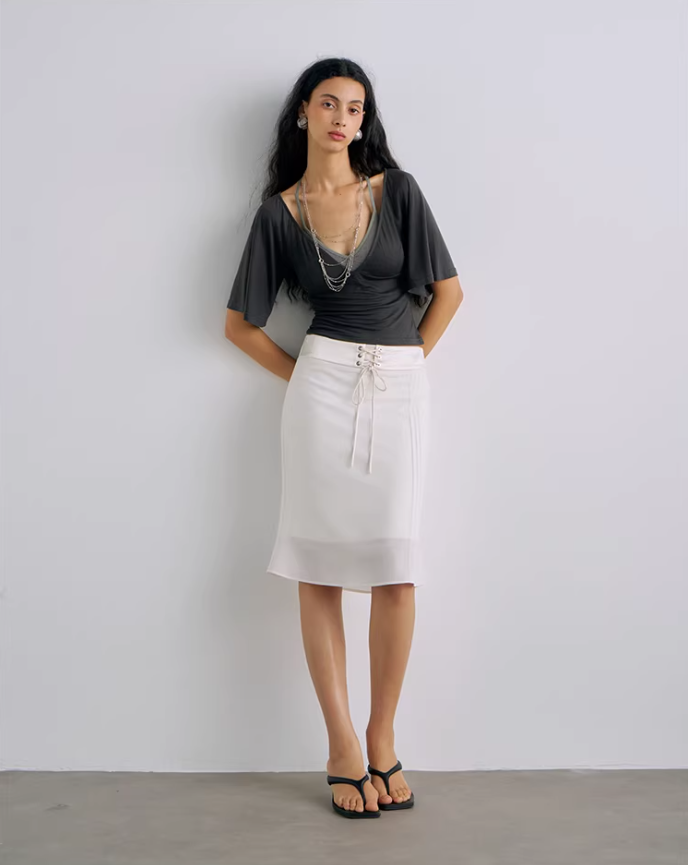 Lowrise Grace A-Line Mini Skirt