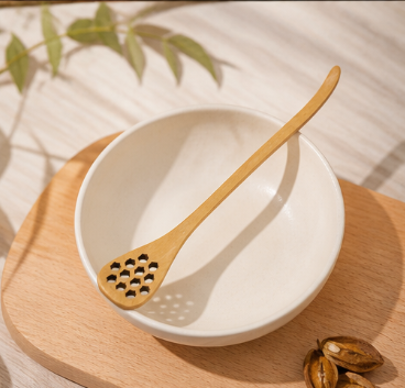 Wooden Honey Dipper Spoon | Polished Natural Honey Stick with Traditional Chinese Style