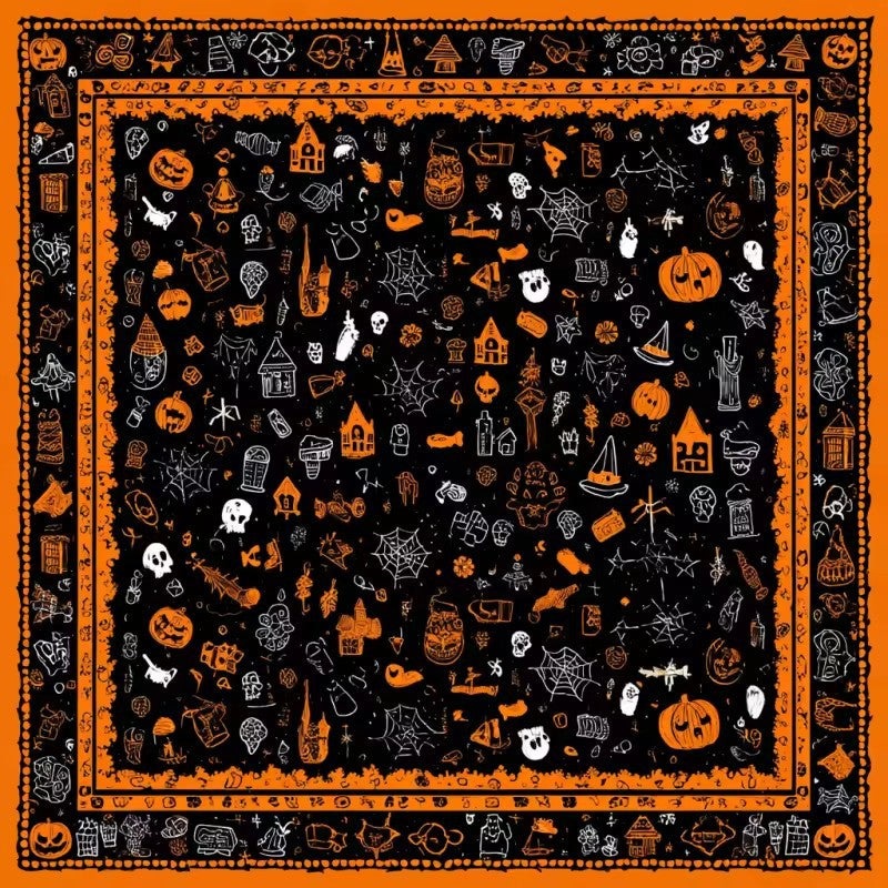 Halloween Mahjong Mat – American Style Game Table Pad with Non Slip, Noise Reducing & Custom Design Options