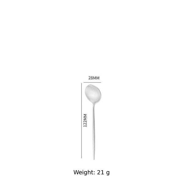 304 Stainless Steel Dessert Spoon, Mirror Polished Long Handle Coffee Tea Spoon