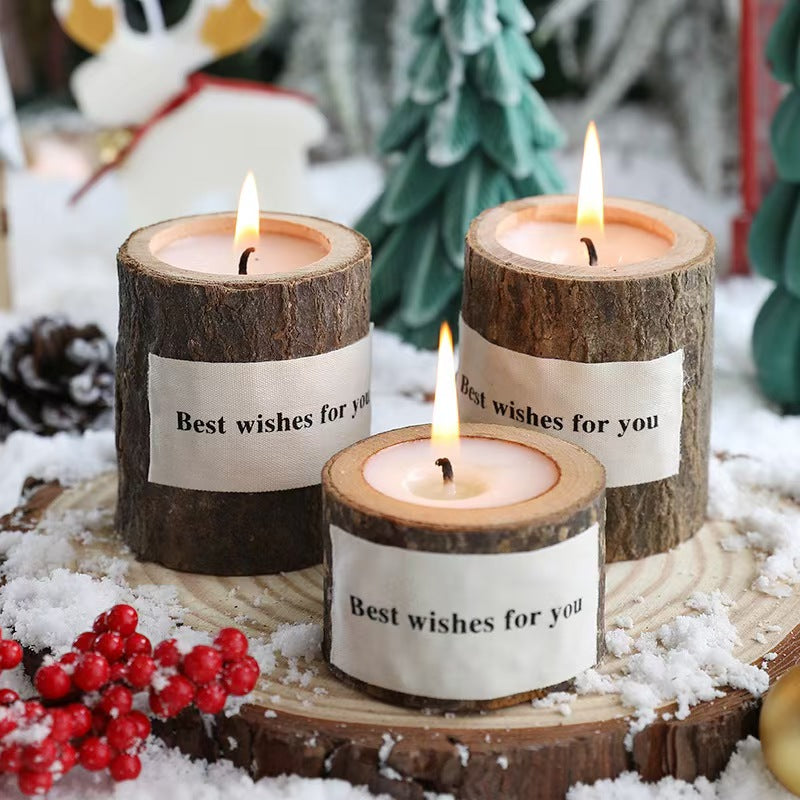 Wooden Scented Candle – Handmade Decorative Candle