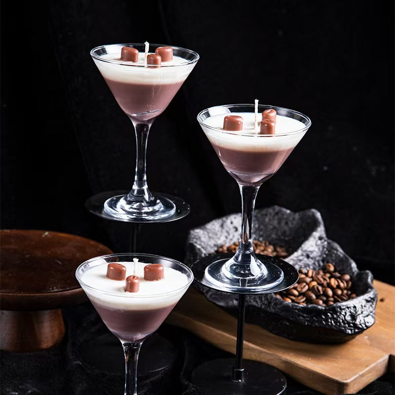 Coffee Scented Candle in Stemmed Cup