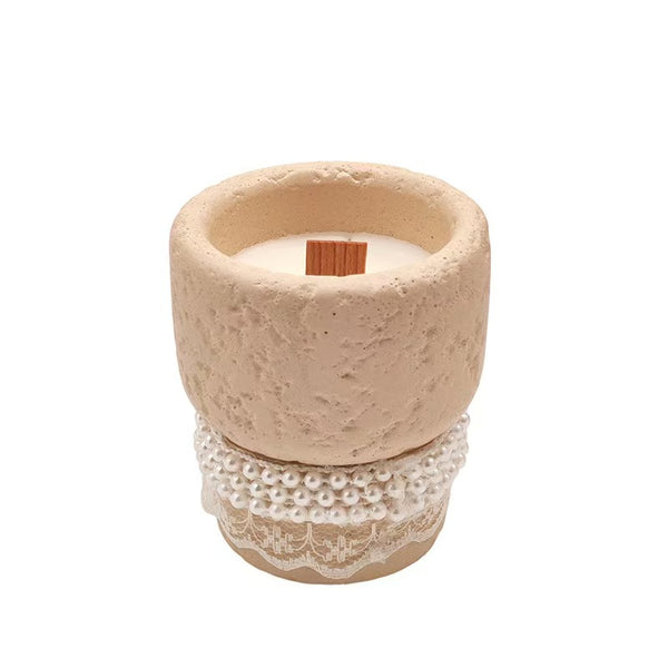 Plaster Cup Scented Candle – Smokeless Bedroom Decor