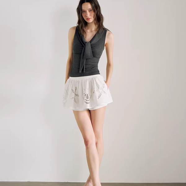 Ash Knot Sleeveless Knit Top