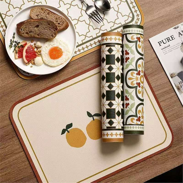 Leather Placemat Waterproof Heat Resistant Table Mat