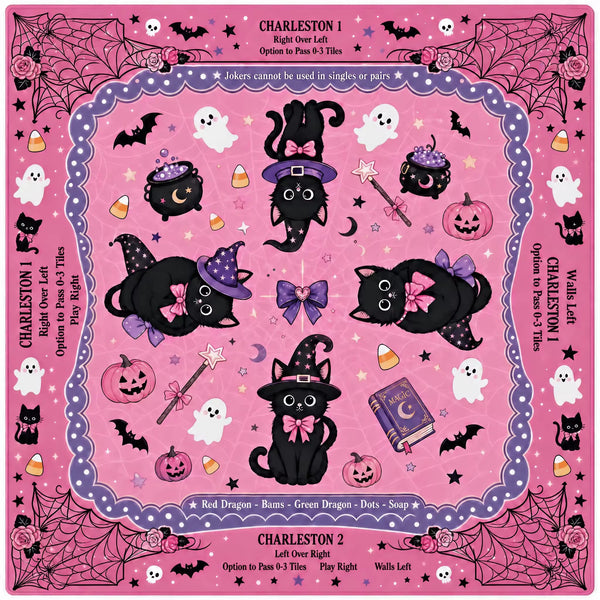 Halloween Mahjong Mat – American Style Game Table Pad with Non Slip, Noise Reducing & Custom Design Options