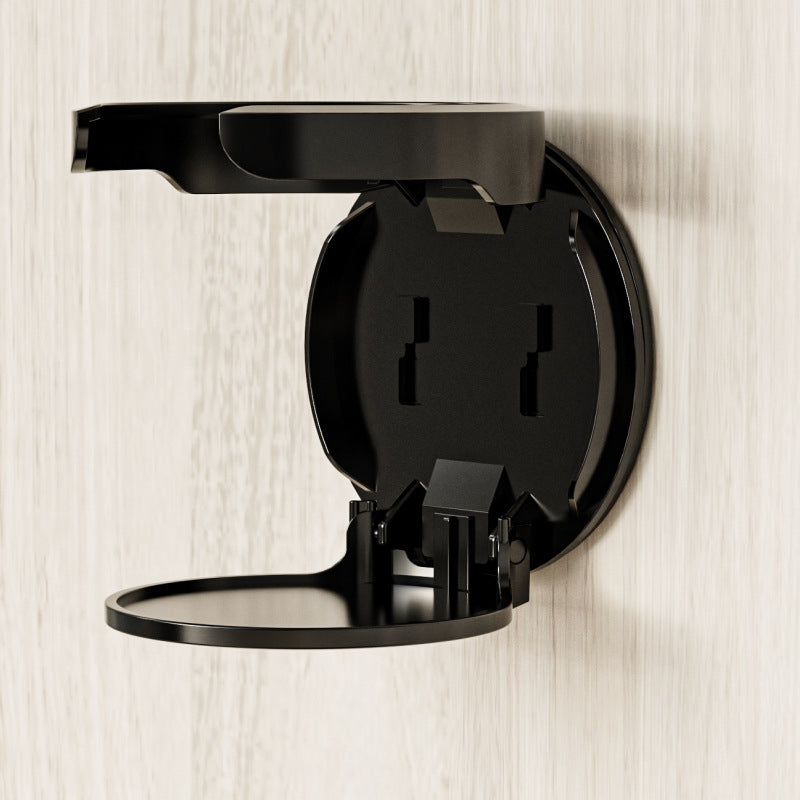Foldable Wall Mount Cup Holder, Self-Adhesive Punch-Free Water Coffee Cup Storage Rack