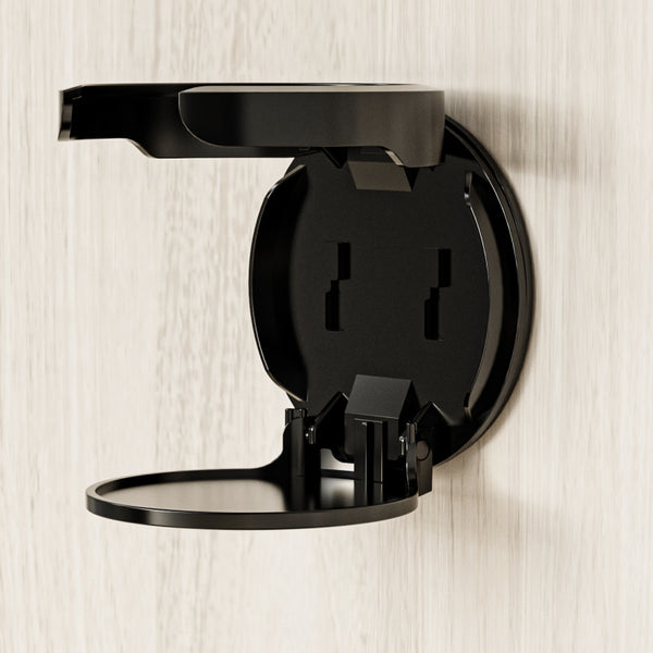 Foldable Wall Mount Cup Holder, Self-Adhesive Punch-Free Water Coffee Cup Storage Rack