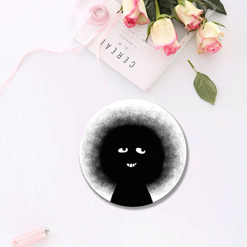 Natural Rubber Coaster – Hand Painted Heat Resistant Tea Cup Mat for Tea Table & Home Decor