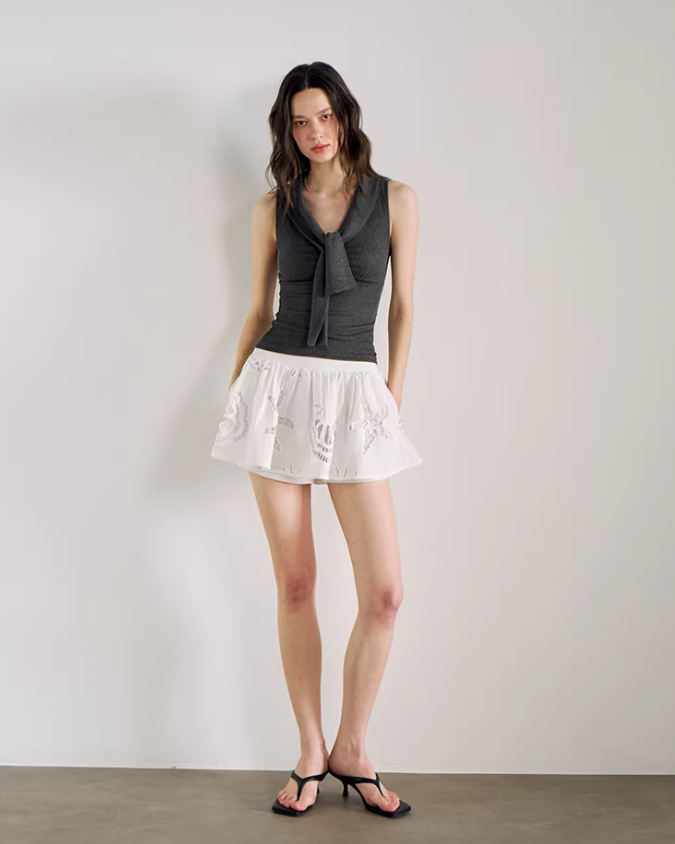 Ash Knot Sleeveless Knit Top