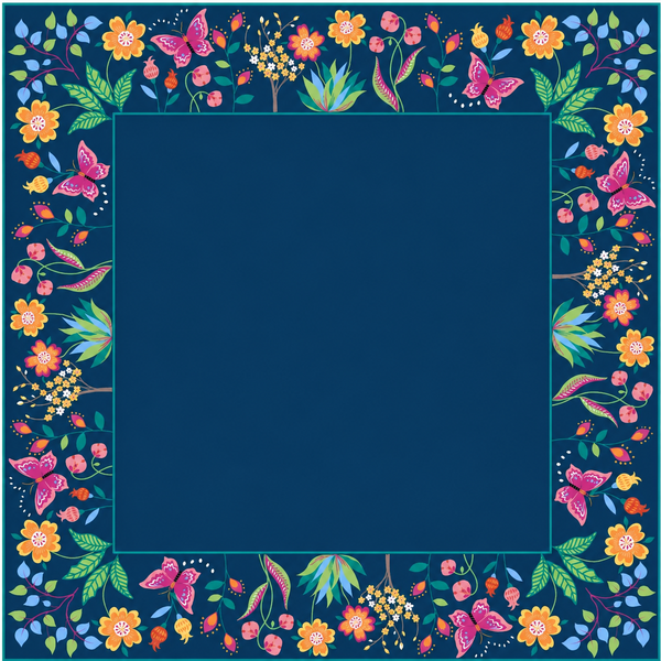 Blue Floral Diatom Mud Table Mat – Stain Resistant Wear Resistant Mahjong Game Pad