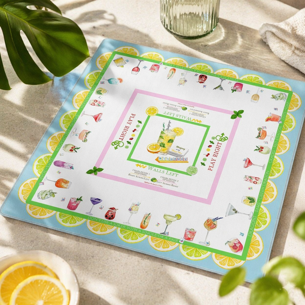 American Mahjong Table Mat – Upgraded Diatom Mud Surface Pad with Stain Resistant Design