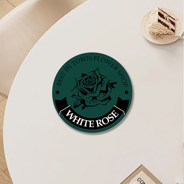 Natural Rubber Coaster – Hand Painted Heat Resistant Tea Cup Mat for Tea Table & Home Decor