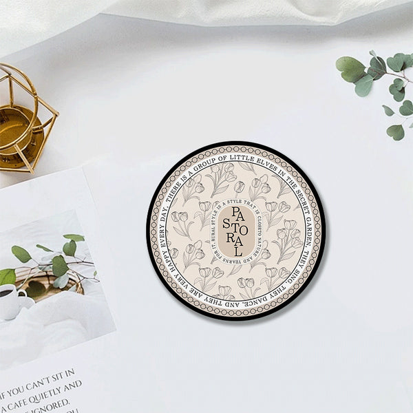 Natural Rubber Coaster – Hand Painted Heat Resistant Tea Cup Mat for Tea Table & Home Decor