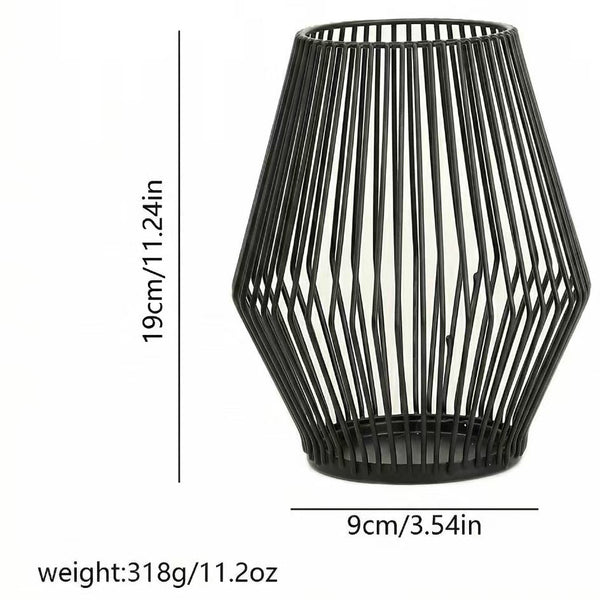 Minimalist Metal Hollow Candle Holder Set of 2