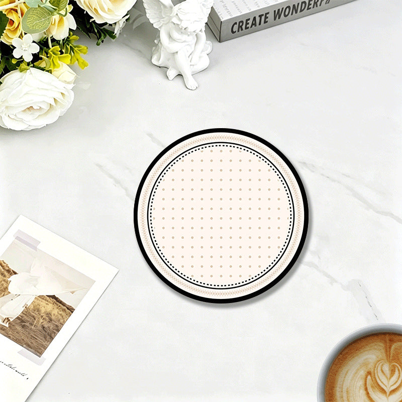 Natural Rubber Coaster – Hand Painted Heat Resistant Tea Cup Mat for Tea Table & Home Decor