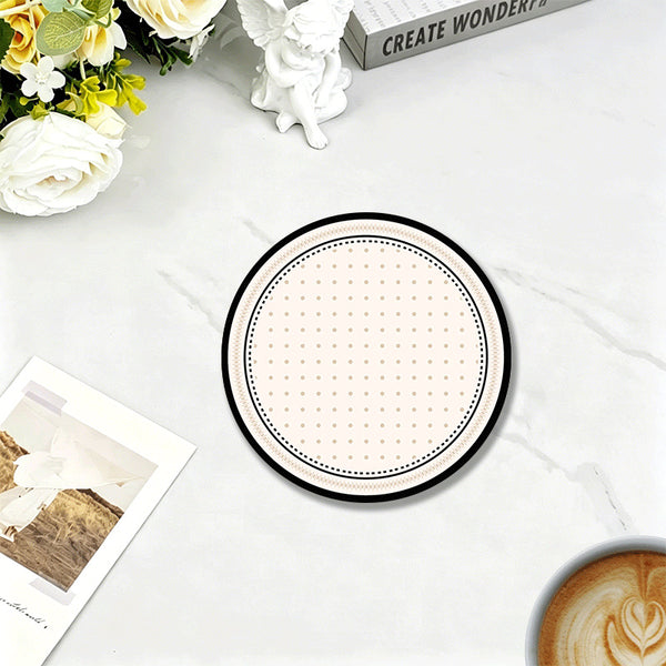 Natural Rubber Coaster – Hand Painted Heat Resistant Tea Cup Mat for Tea Table & Home Decor