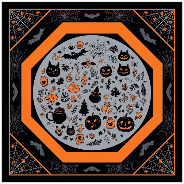 Halloween Mahjong Mat – American Style Game Table Pad with Non Slip, Noise Reducing & Custom Design Options