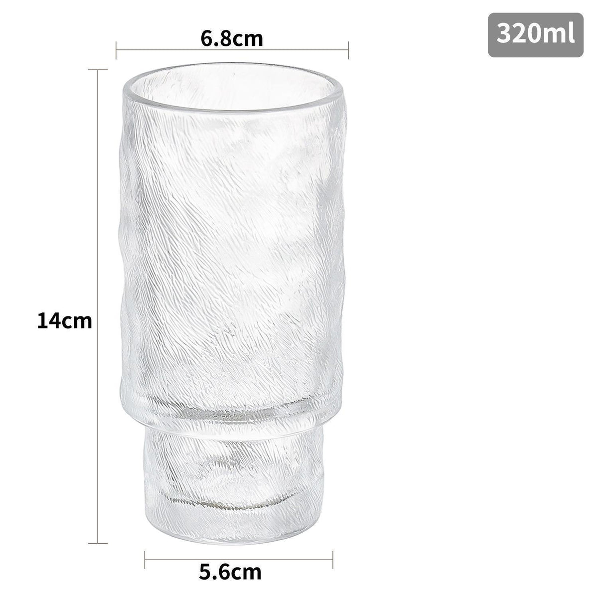 11oz Ribbed Stackable Glass Tumbler – Vintage Coffee, Juice & Whiskey Glass