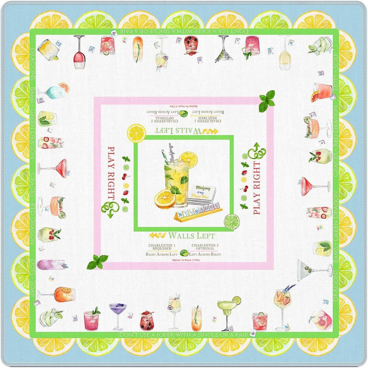American Mahjong Table Mat – Upgraded Diatom Mud Surface Pad with Stain Resistant Design