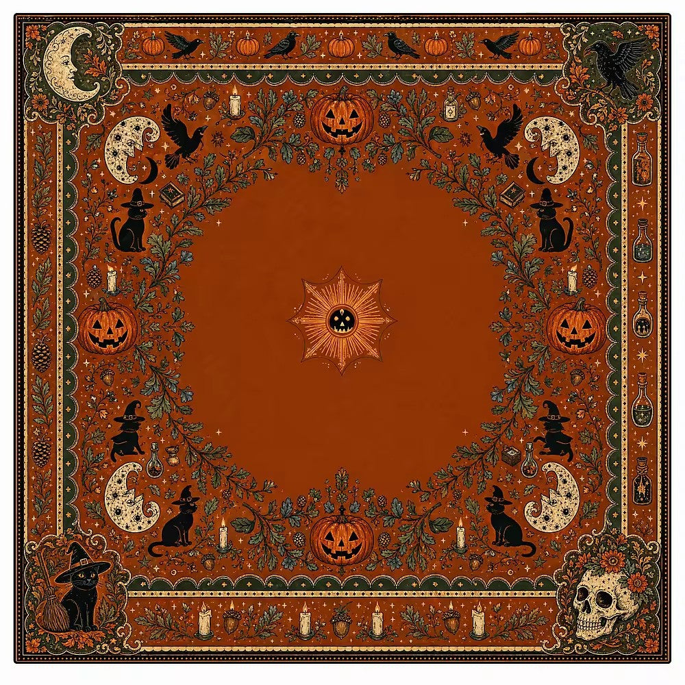 Halloween Mahjong Mat – American Style Game Table Pad with Non Slip, Noise Reducing & Custom Design Options