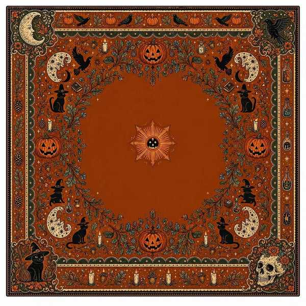Halloween Mahjong Mat – American Style Game Table Pad with Non Slip, Noise Reducing & Custom Design Options