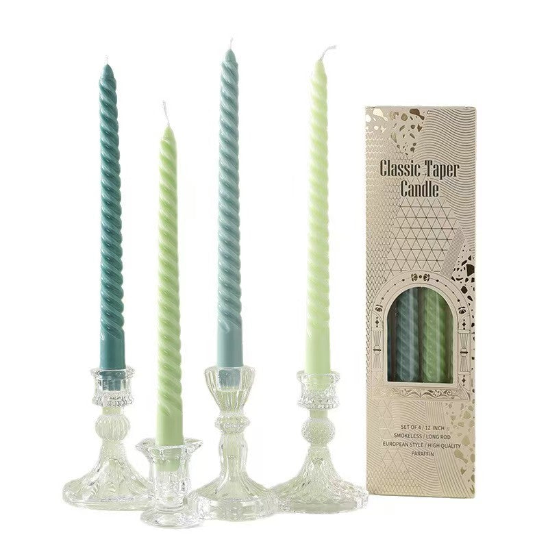 30cm Spiral Tapered Candle – Set of 4