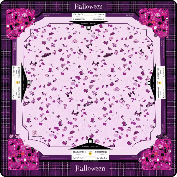 Halloween Mahjong Mat – American Style Game Table Pad with Non Slip, Noise Reducing & Custom Design Options