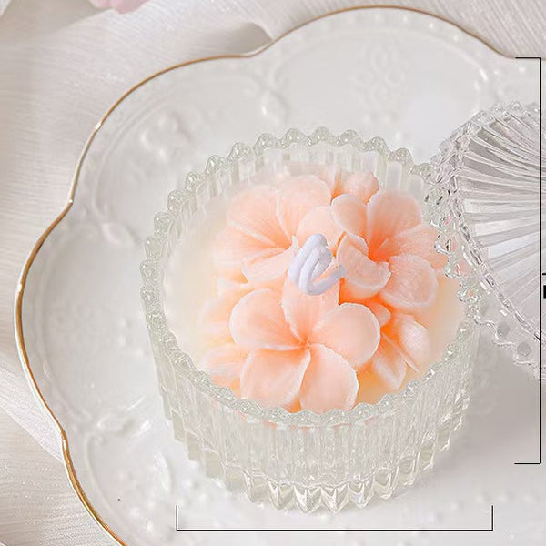 Candy Jar Flower Scented Candle – Handmade Gift Candle