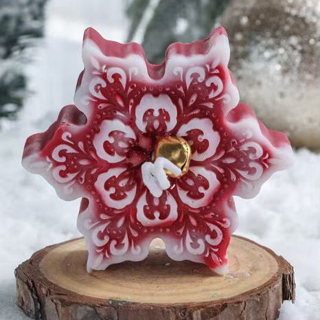 Snowflake Scented Candle – Handmade Holiday Gift