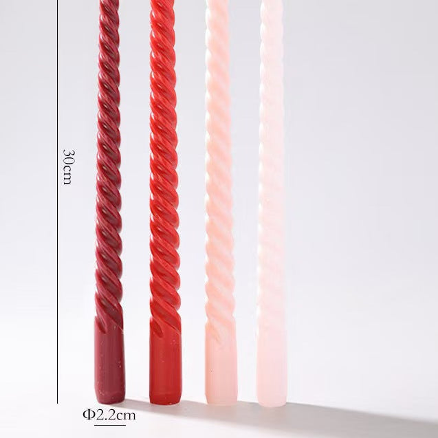 30cm Spiral Tapered Candle – Set of 4