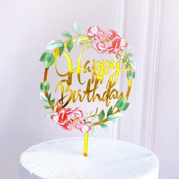 Printed Acrylic Cake Topper Party Decoration