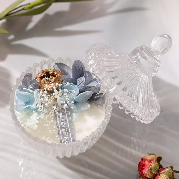 Handmade Dried Flower Candle